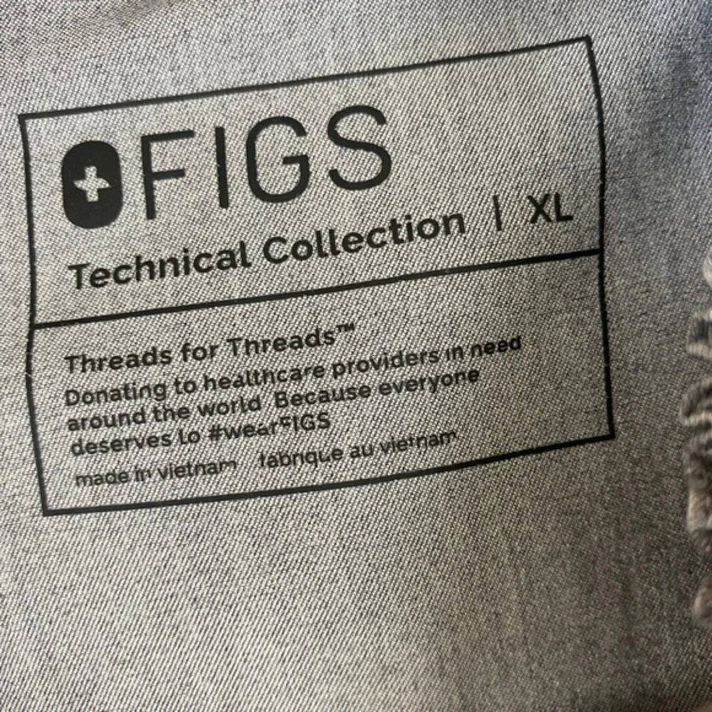 FIGS Livingston Scrub Pants Men XL Gray Technical Collection FM4500 Straight Leg